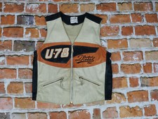 Diesel Sport Vintage Biker Cuir Gilet U78 à Moteur Beige Orange Taille:L De Neu