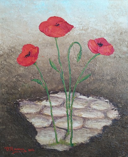 Tableau huile sur toile - ,