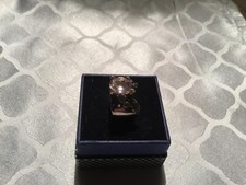 bague en argent avec ametrine