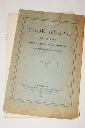 Belgique code rural - belgique,