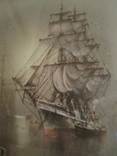 toile tableaux   vieux bateau