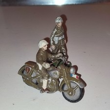 1/32 soldat de plomb quiralu MP WW2 et Motard Militaire 