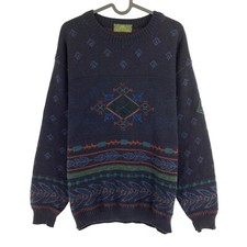 Pull Vintage Rétro Années 90 RANGER Bleu Taille EU 52 UK/US 42