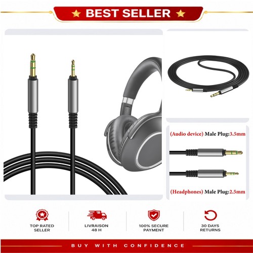 Câble audio aux mm vers - audio,