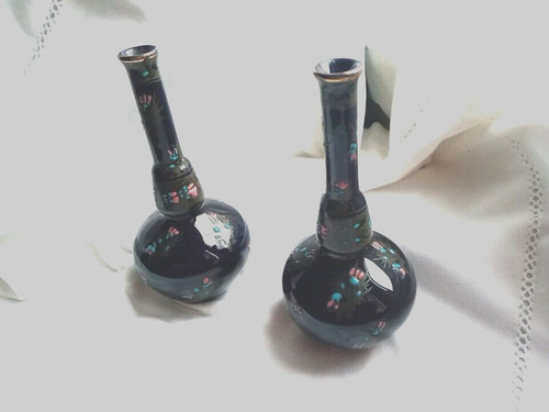Paire petit vases bleu - paire,