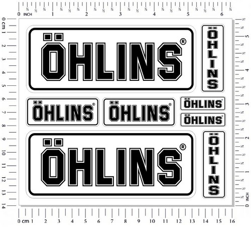 Ohlins fork shock stickers set - ohlins,