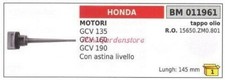 Bouchon D'Huile HONDA Tondeuse GCV 135 160 190 011961