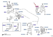 Boulet arrière du moteur Lexus RX MK5 1232125050 Nouveau authentique