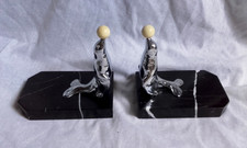 Paire de serre livres art déco otarie aux ballons