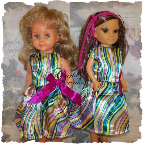 Robe colorée satinée poupon - robe,