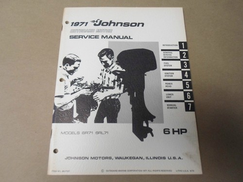 1971 johnson hors bord - hors-bord, service
