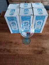   RARE 6 VERRES  PASTIS 51 PISCINE DESIGN BY TABAS   No RICARD  