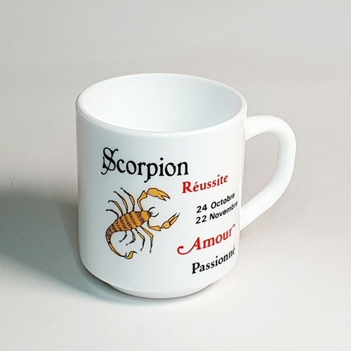 Ancien mug tasse scorpion - tasse,