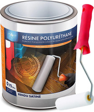 Résine Polyuréthane SATIN 750ML Mono- Composant, Incolore, Vernis