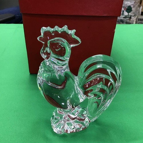 Figurine coq verre - verre, cristal