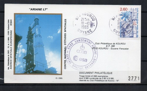 Espace aviation enveloppe 1983 - espace,