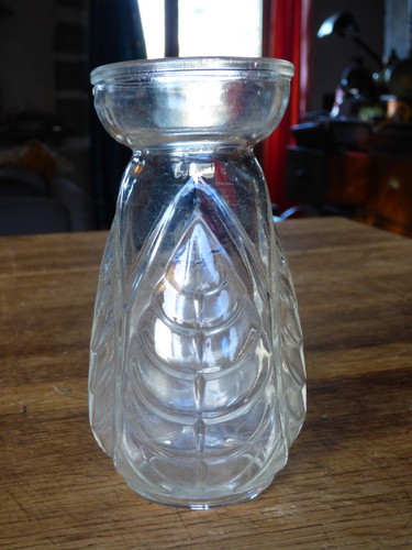 Vase jacinthe verre moulé - vase,