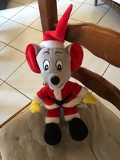souris en  père noêl europa park en peluche