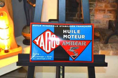 Plaque émaillée yacco - plaque,