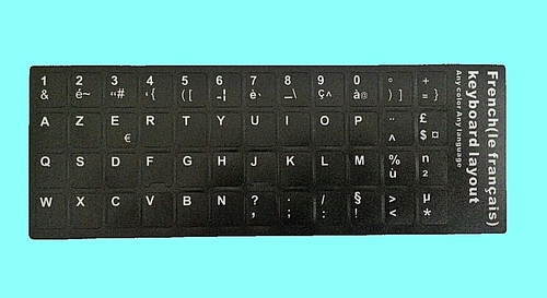 Autocollant clavier azerty - clavier,