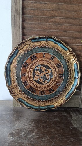 Cadran horloge assiette bois - cadran,