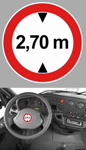 Limit height 70m truck - 2.70m,