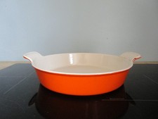 LE CREUSET   Plat à gratin  Orange en Fonte émaillée N° 22