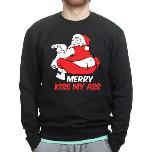 Merry kiss santa christmas - merry,