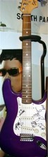 SIGNED GUITAR by AMERICAN HI-FI BAND members Fender Squier Start Metallic Purple