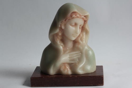 Sculpture cire buste - sculpture, vierge
