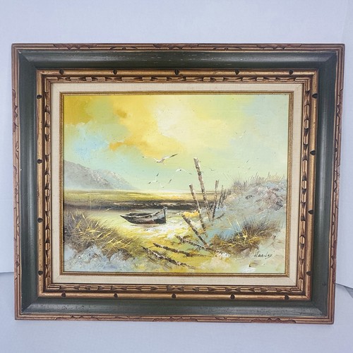 Vtg signed gailey oil - oil, canvas