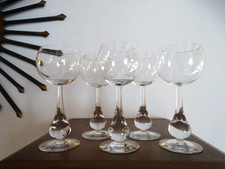 5 verres à vin blanc cristal