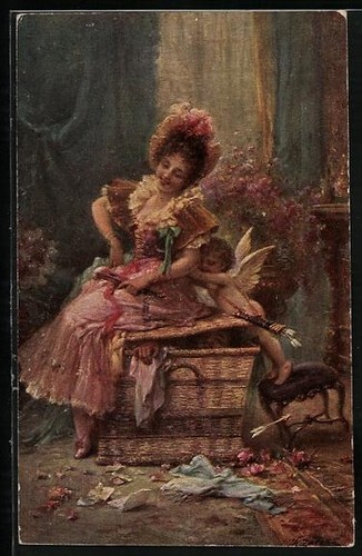 Carte postale artiste hans - carte,
