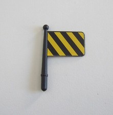 PLAYMOBIL (R3120) GARAGE - Drapeau Noir & Jaune Power Truck 3994 