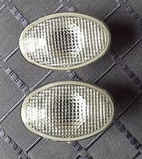 2 Feux Clignotants Répetiteurs d'ailes Ford Fiesta (1994-2002) Blancs, NEUFS