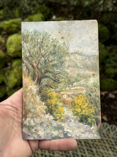Huile sur panneau bois - huile, de