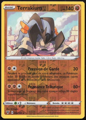 Carte pokémon terrakium - carte,