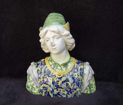 Ancien buste faience - buste,