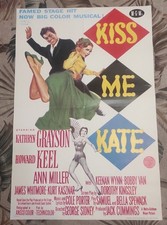 Ancienne affiche (US)  KISS ME KATE  1953 60X40 Comédie musicale.