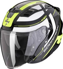 Casque Jet Moto Scorpion EXO 230 Pul Noir Jaune Néon Urban City Scooter