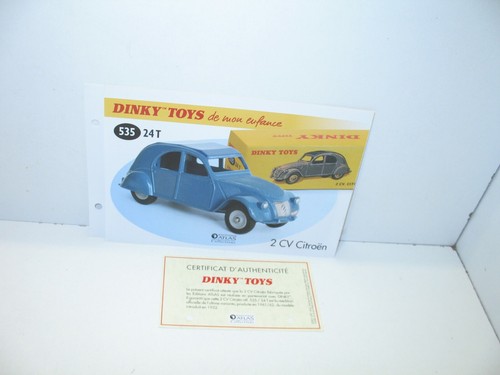 Fiche certif dinky toys - +,