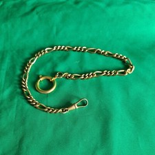 CHATELAINE CHAINE POUR MONTRE GOUSSET 34 CMS PLAQUÉ OR ou METAL DORÉ 