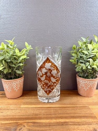 Vase cristal orange - en,