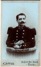 Cdv.Militaire.Soldat.1er Régiment.Bague.Carte de Visite.Photo Citrate Gall Nice