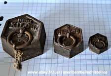 3 poids hexagonaux balance