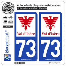 2 Stickers autocollant plaque