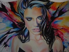 dessin  pin up numéroté 32/160   signé Ellectra