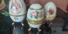 Lot De 3 Oeufs Porcelaine Type