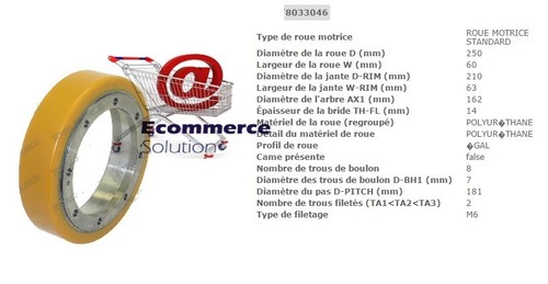 Roue motrice polyurethane - polyurethane, bt