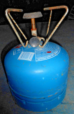 bouteille vide camping gaz consignée + réchaud ancien cuisine fonctionne